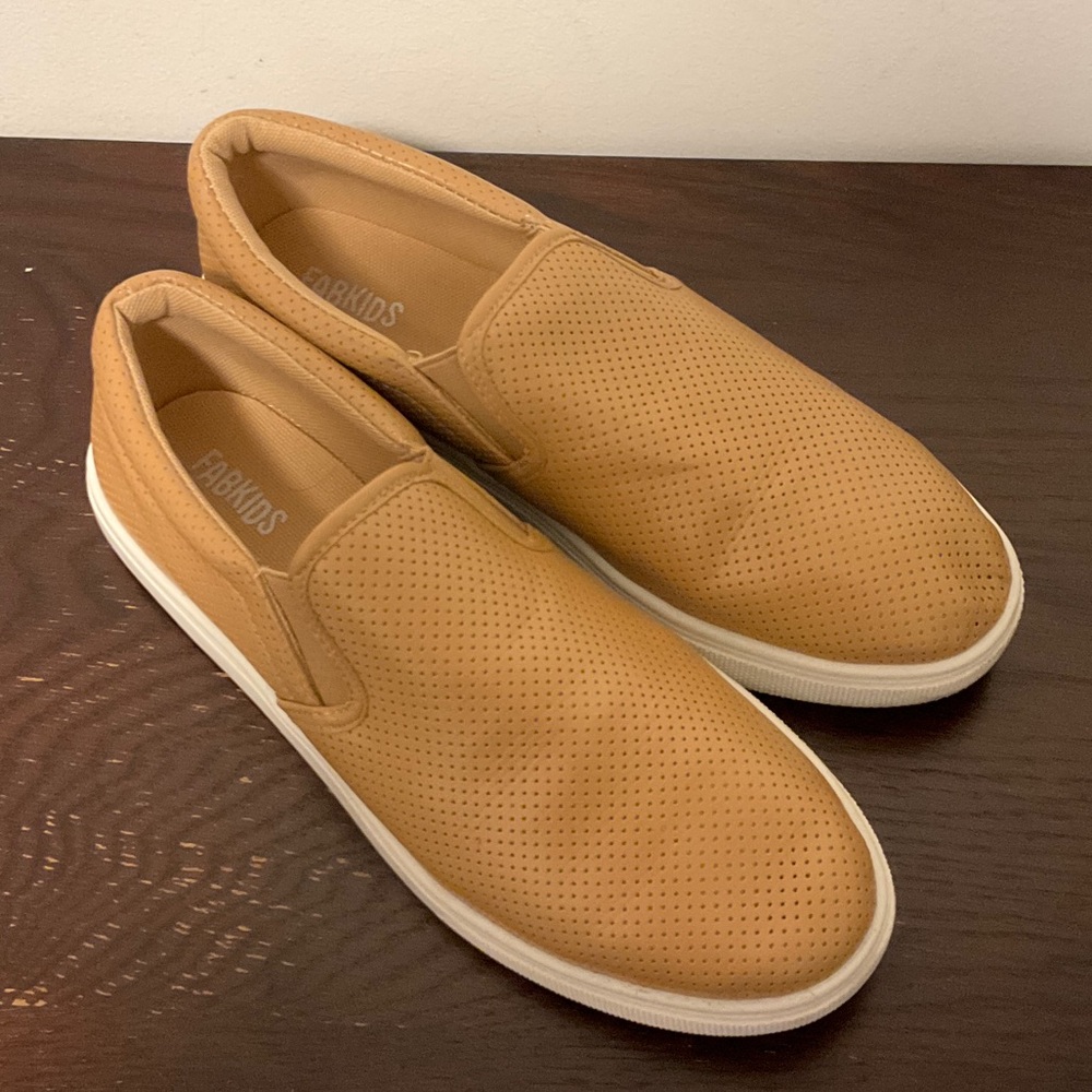 Fabkids Tan Perforated Women’s Slip-Ons